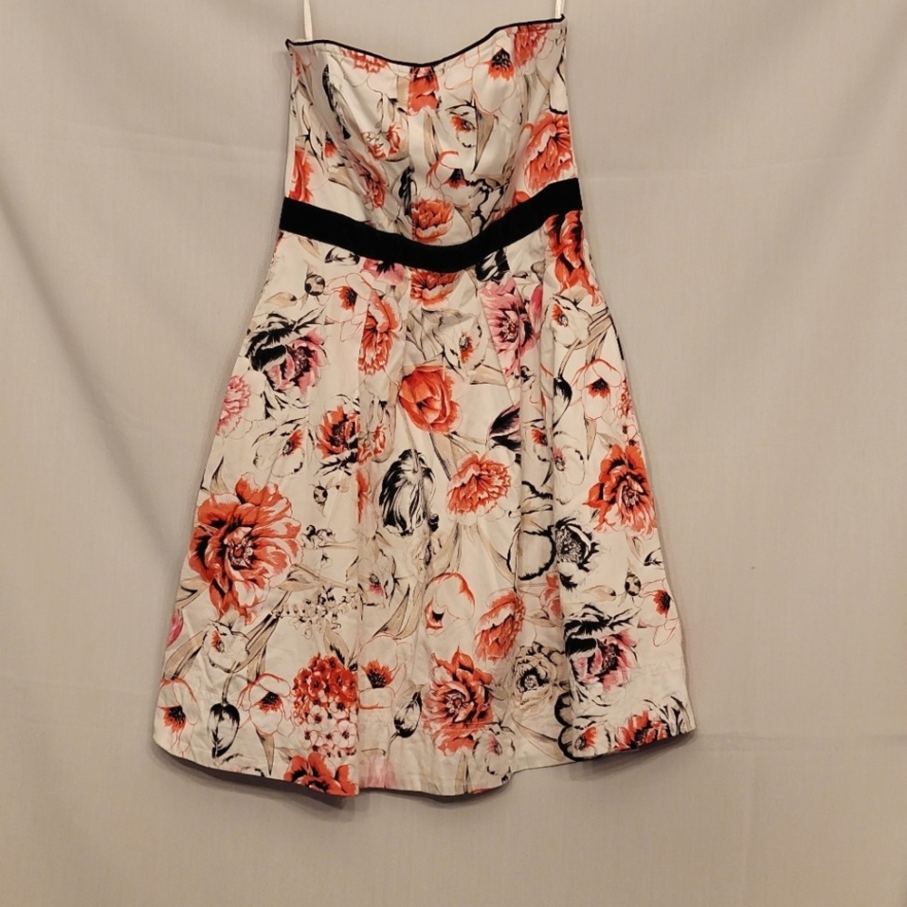 WHBM Floral Strapless Sundress, Size 4